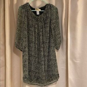 Francesca's Collections Green Dolman Sleeve Dress